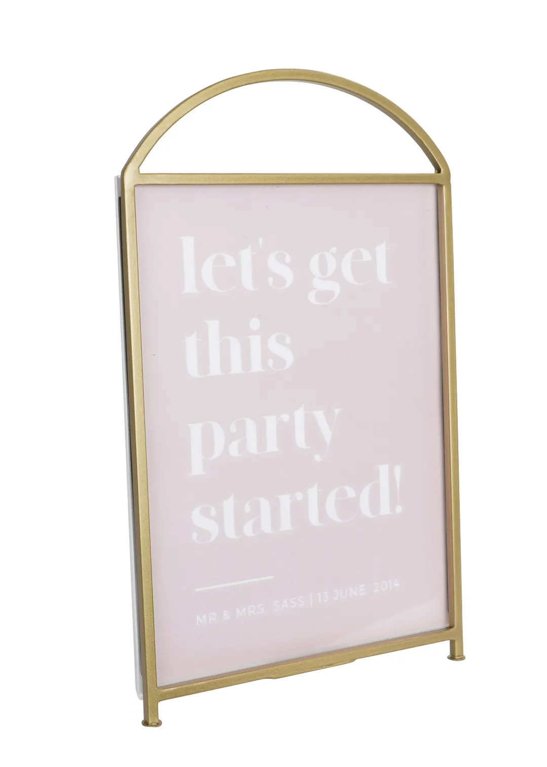 Cal-Mil 22409-811-90 Arched Card Holder, 8.5" x 11"H Clear Acrylic with Iron Frame, Gold Finish