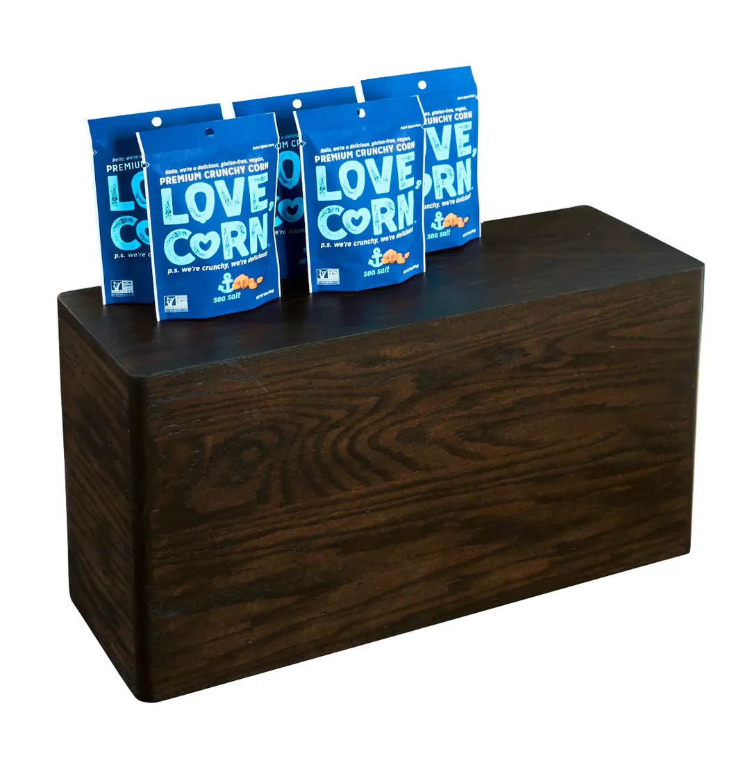 Cal-Mil 22428-11-112 Heritage Riser, 7" X 20" X 11"H, Rectangle, Dark Stained Oak Wood