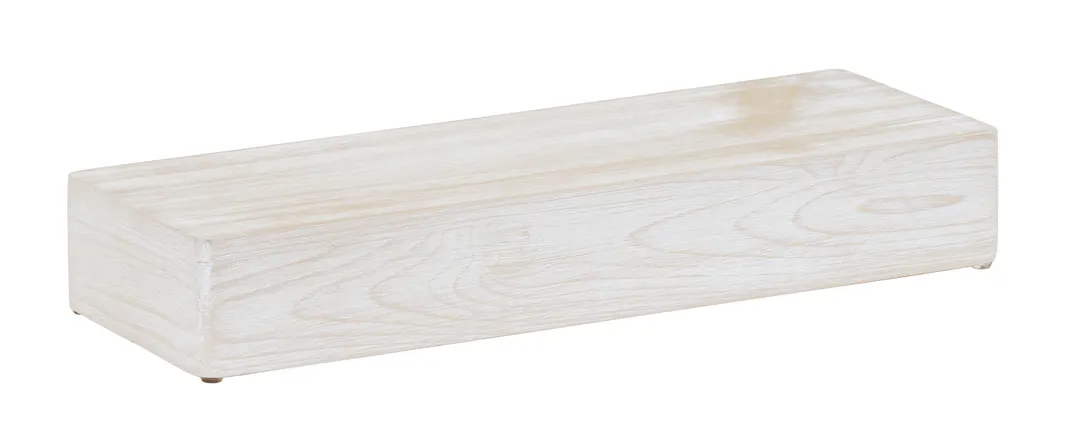 Cal-Mil 22428-3-113 Riser, 20"W X 7"D X 3"H, Rectangular, White-Washed Pine Wood