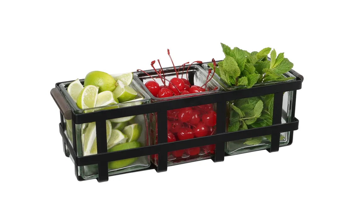Cal-Mil 22440-3-112 Heritage 3 Jar Display, 12.75" W X 4.25" D X 4" H, Includes 3 Jars