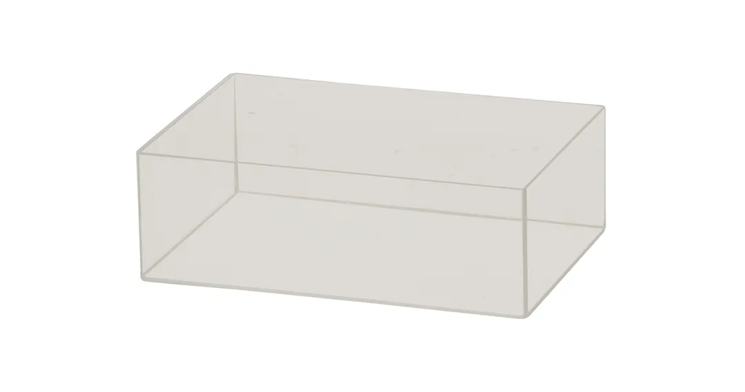 Cal-Mil 22440-6LINER Clear Acrylic Plastic Tray Liner, 12" W x 8.5" D x 4" H, Fits 12-15" Long Side