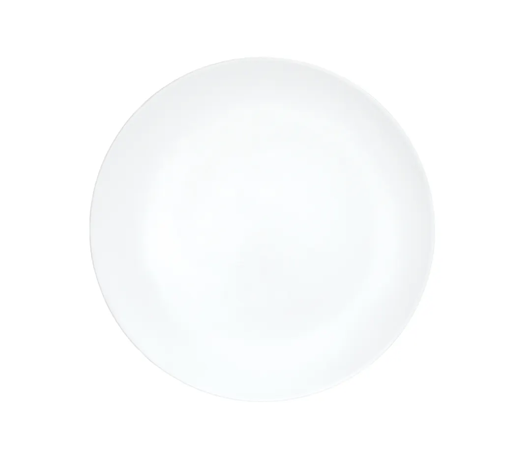 Cal-Mil 22445-11-15 Round Coupe Plate, 11" Dia x 3/4" H, White Matte Melamine, Plastic Dinnerware