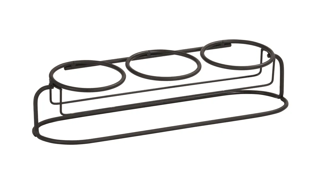 Cal-Mil 22602-16-13 3 Jar Display, 6"W X 5"D X 4.5"H (3) 16 Oz. Jars Included, Black