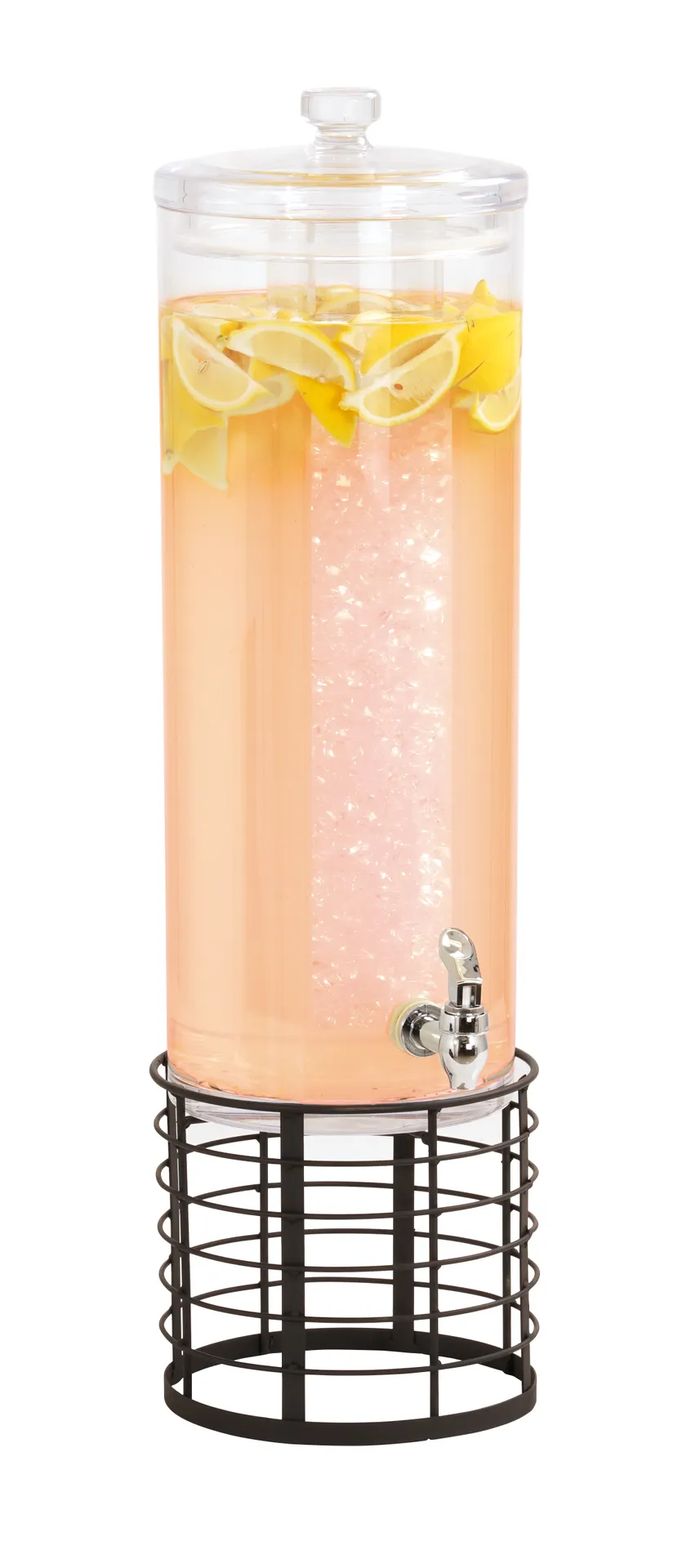 Cal-Mil 22603-3-13 Beverage Dispenser, 3-Gallon Acrylic with Steel Base, 8.5x9.75x25.75 in