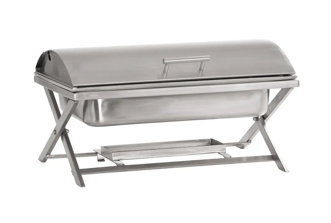 Cal-Mil 22620-55 Chafer Griddle Stand, 23"W x 14"D x 13"H, Collapsible, Stainless Steel