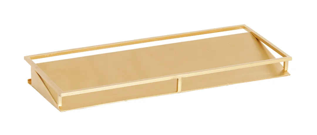 Cal-Mil 22621-5-116 3 Jar Display, 17.25"W X 7.25"D X 5"H, Holds (3) 32 Oz. Round Glass Jars, Shiny Gold Base
