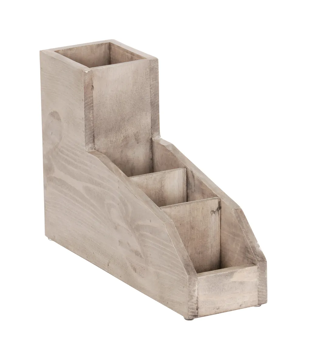 Cal-Mil 22705-110 Tea & Condiment Display, 4"W X 14"D X 9.5"H, 2-Tiered, Aspen