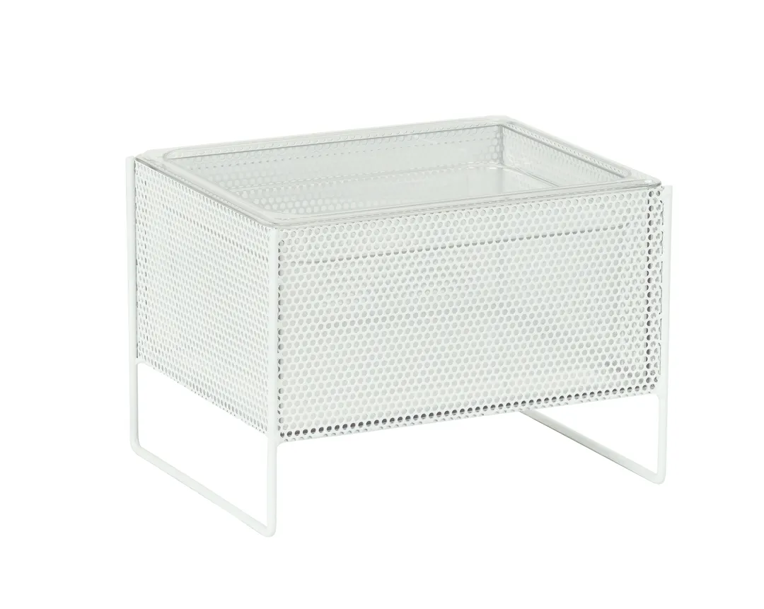 Cal-Mil 22907-10-15 Juno Ice Box Beverage Tub, 13" W x 10" D x 9.5" H, White Metal Construction