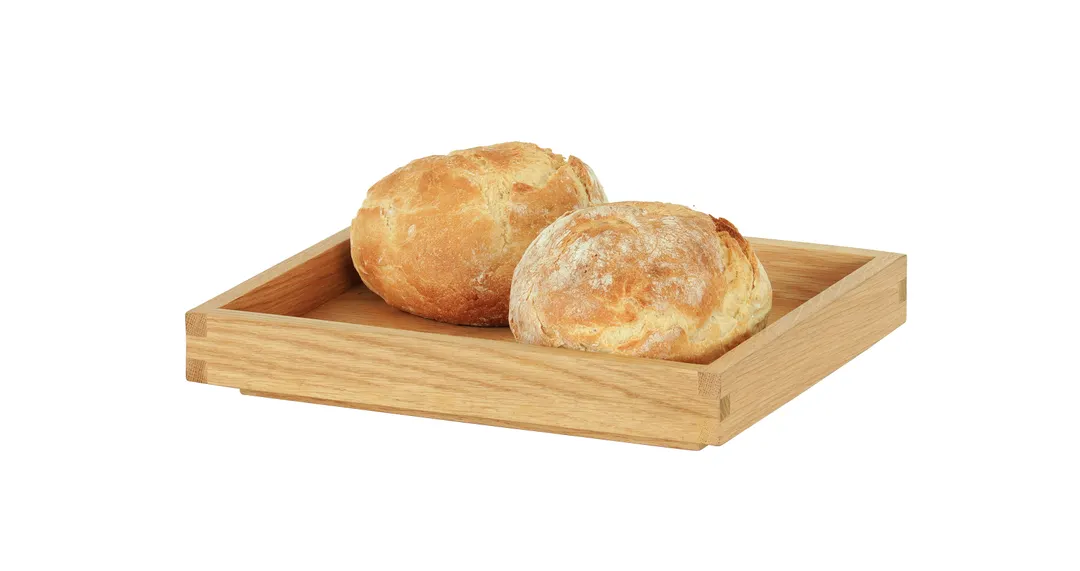 Cal-Mil 23106-10121-21 Sydney Tray, 10x12" Oak Wood Serving Tray