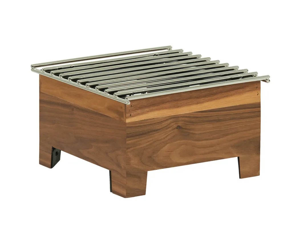 Cal-Mil 23145-78 Sydney Chafer Alternative Griddle Stand, 10.5"W x 10.5"D x 5.5"H, Walnut Finish