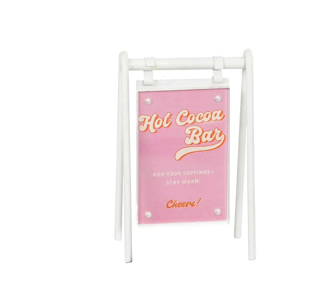 Cal-Mil 23160-47-15 Juno Hanging Frame, 5.5x10, Stainless Steel, Sign Holder