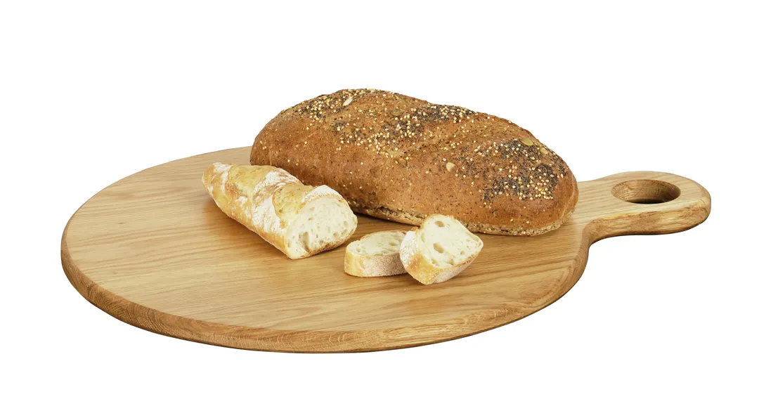 Cal-Mil 23176-16-21 Sydney Serving Board, 16"Dia X .75"H, Oak Wood