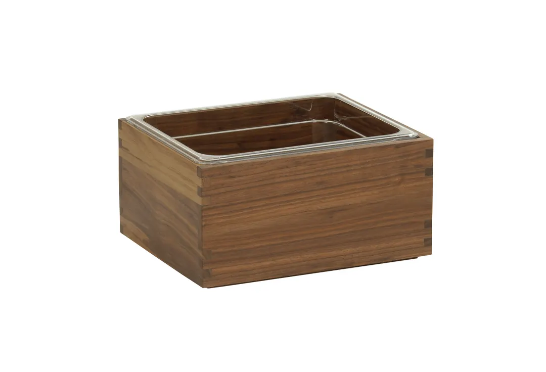 Cal-Mil 23184-10-78 Sydney Ice Housing, Wood Display, Walnut Finish, 13.25"W x 11"D x 7.25"H