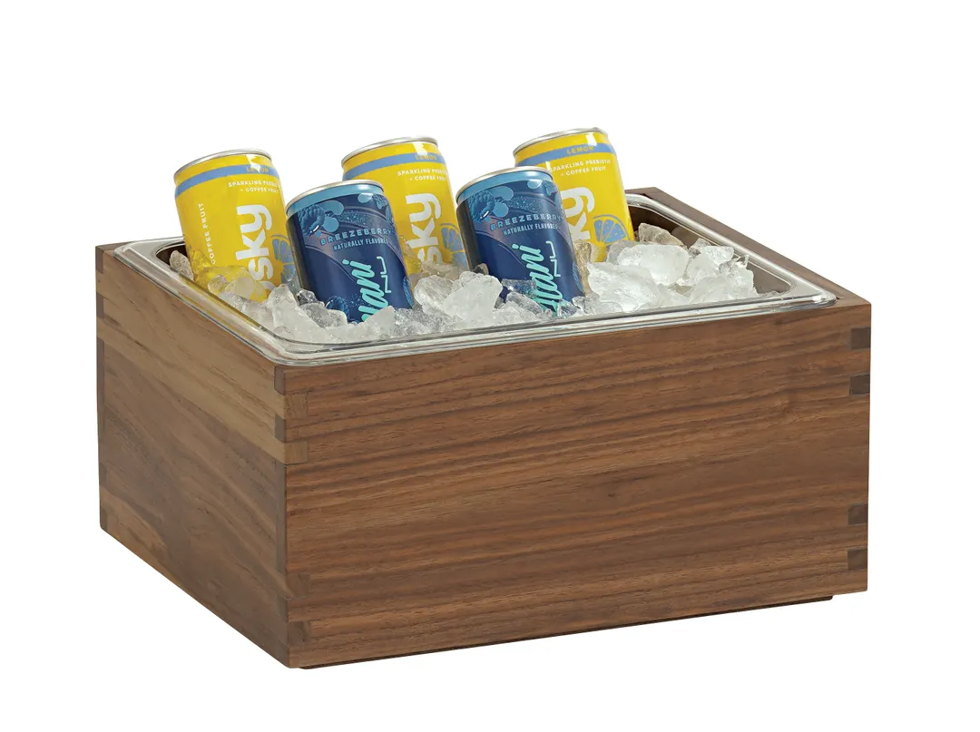 Cal-Mil 23184-10-78 Sydney Ice Housing, Wood Display, Walnut Finish, 13.25"W x 11"D x 7.25"H
