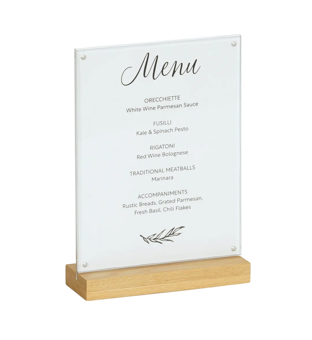 Cal-Mil 23185-811-21 Sydney Card Holder, 8.5"W x 3"D x 12.25"H, Oak Finish, Stainless Steel Base