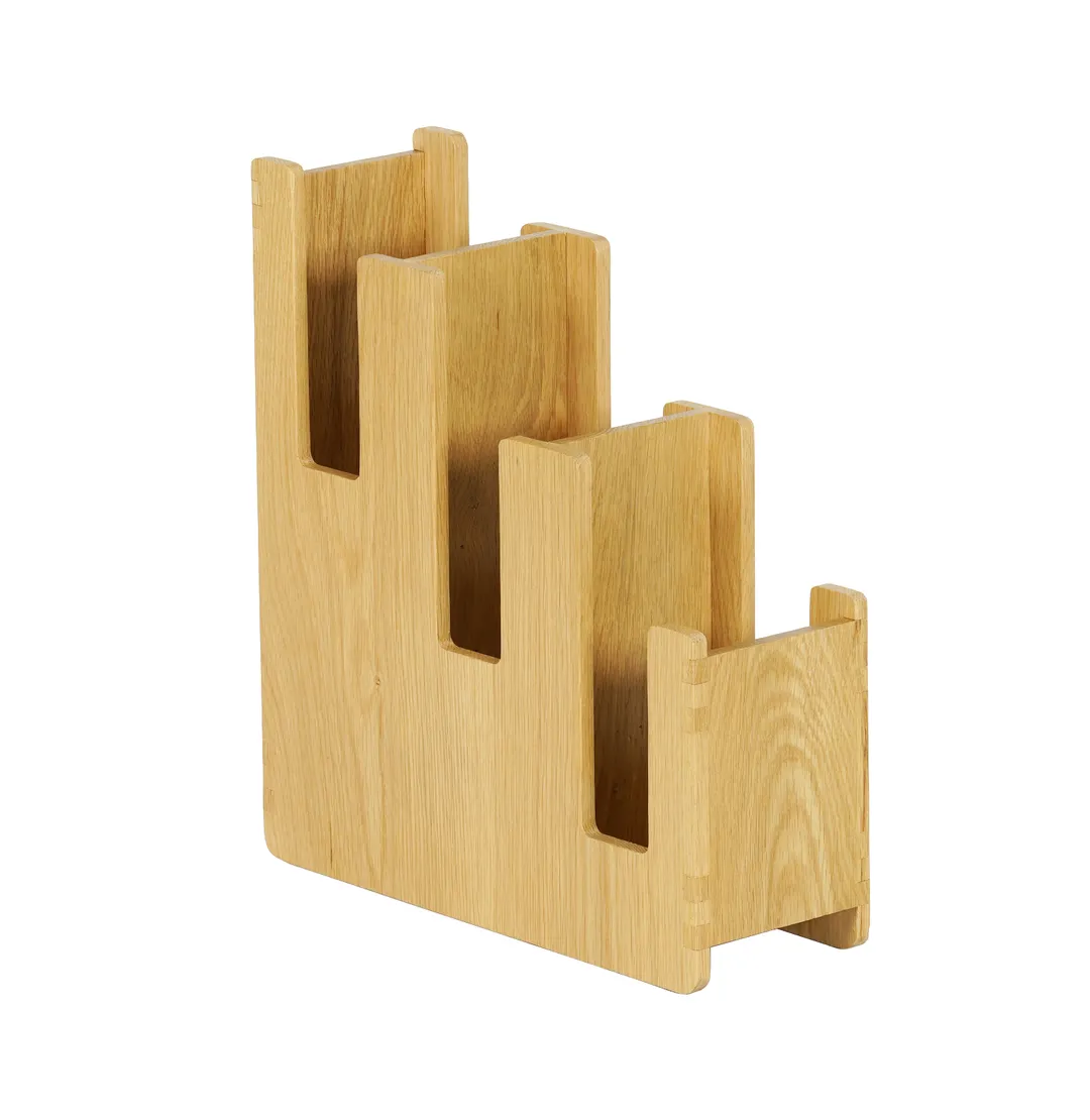 Cal-Mil 23187-21 Sydney 3-Step Lid/Cup Holder, 5" W x 16" D x 12" H, Oak Finish