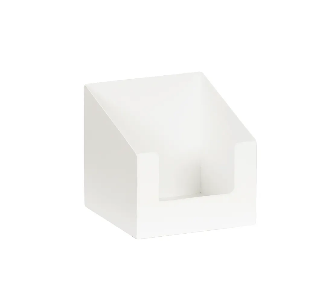 Cal-Mil 23400-5-15 Juno Napkin Holder, White Metal, 5.5"W x 5.55"D x 5.5"H, Fits Cocktail Napkins