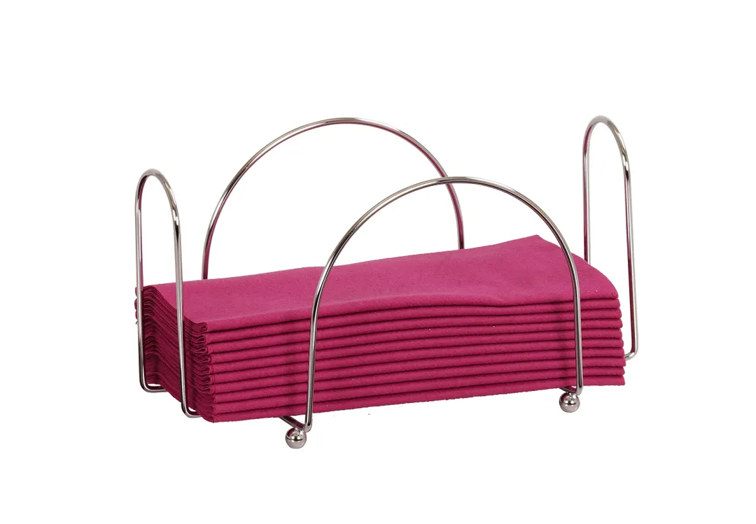Cal-Mil 23403-49 Napkin Holder, Chrome Metal, 9" W x 5" D x 5" H, 4.5" x 8.5" Tabletop Size