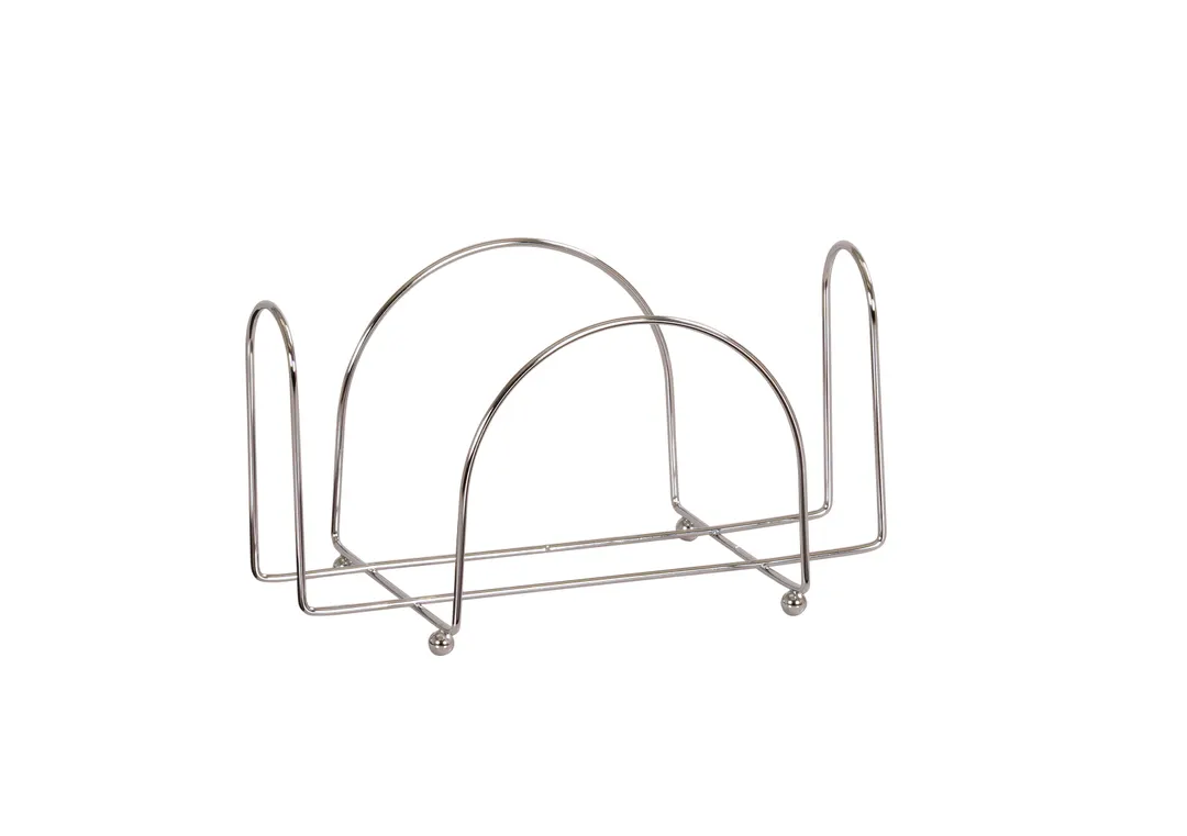 Cal-Mil 23403-49 Napkin Holder, Chrome Metal, 9" W x 5" D x 5" H, 4.5" x 8.5" Tabletop Size