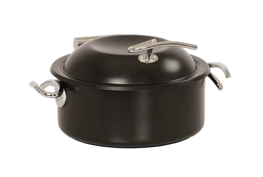 Cal-Mil 23406-13 Induction Chafing Dish Server Set, 13" W x 8" H Pot, 5 Liter Capacity, Black Finish