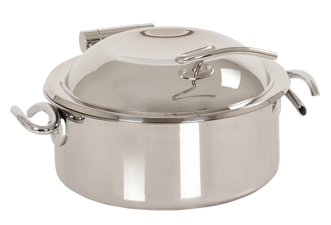 Cal-Mil 23406-49 Induction Chafing Server, 13" W x 8" H Pot, 5L Capacity, Silver Finish, Close Lid