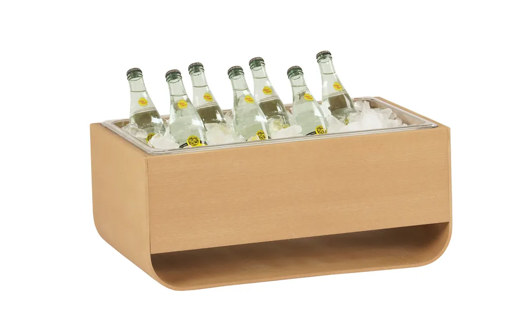 Cal-Mil 23433-12-122 Ice Display Housing, 22"W x 13.5"D x 9.5"H, Dishwasher-Safe, Rice Hulls