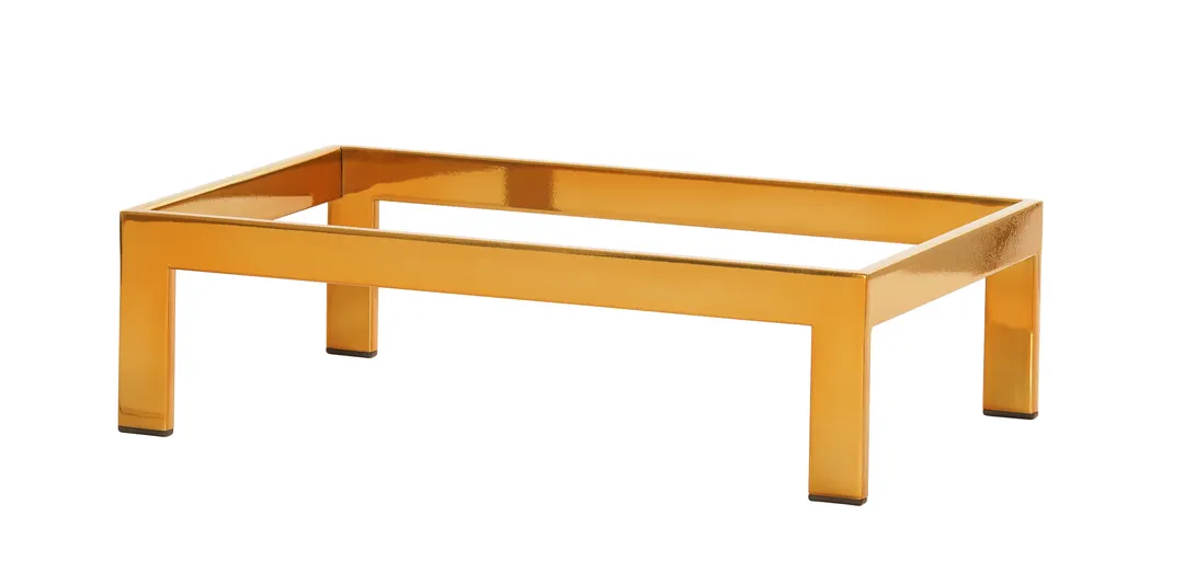 Cal-Mil 23603-6-130 Brooklyn Metal Frame, 12"W X 20"D X 6"H, Rectangular, Antique Brass