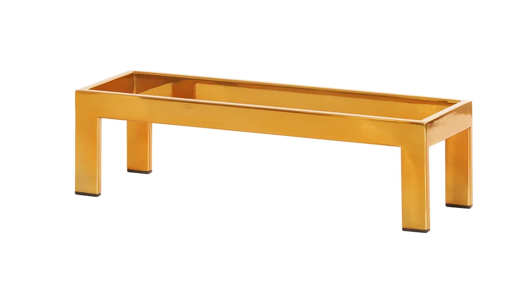 Cal-Mil 23605-6-130 Brooklyn Metal Frame, 20"W X 6"D X 6"H, Rectangular, Antique Brass