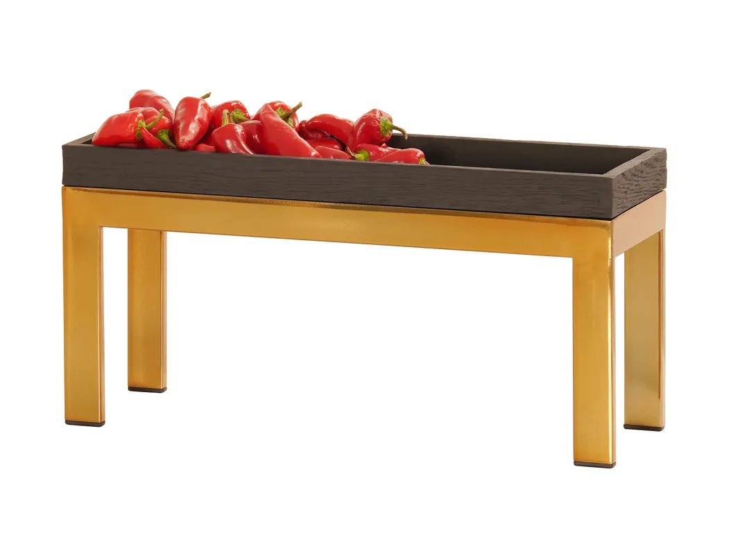Cal-Mil 23605-9-130 Brooklyn Metal Frame, 20"W X 6"D X 9"H, Rectangular, Antique Brass