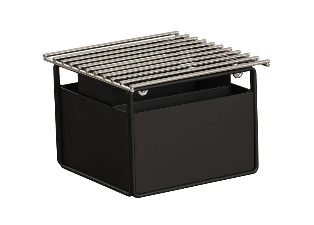 Cal-Mil 23706-13 Chafer Alternative, Square 9"W x 9"D x 7.25"H Onyx Black Metal Frame Chafing Dishes
