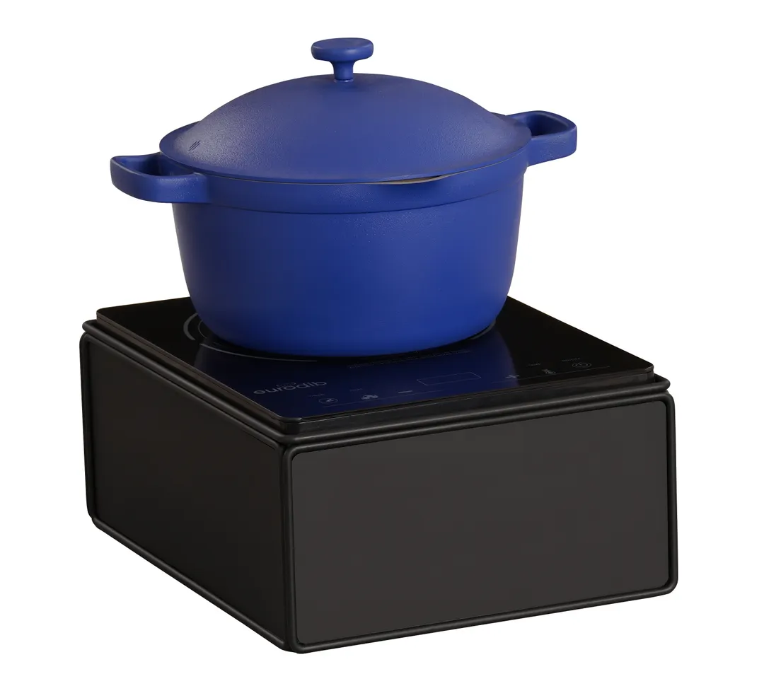 Cal-Mil 23707-13 Induction Mini Cookware, 12"W x 15.375"D x 7"H Black Onyx Metal, 1800W 120V 15A
