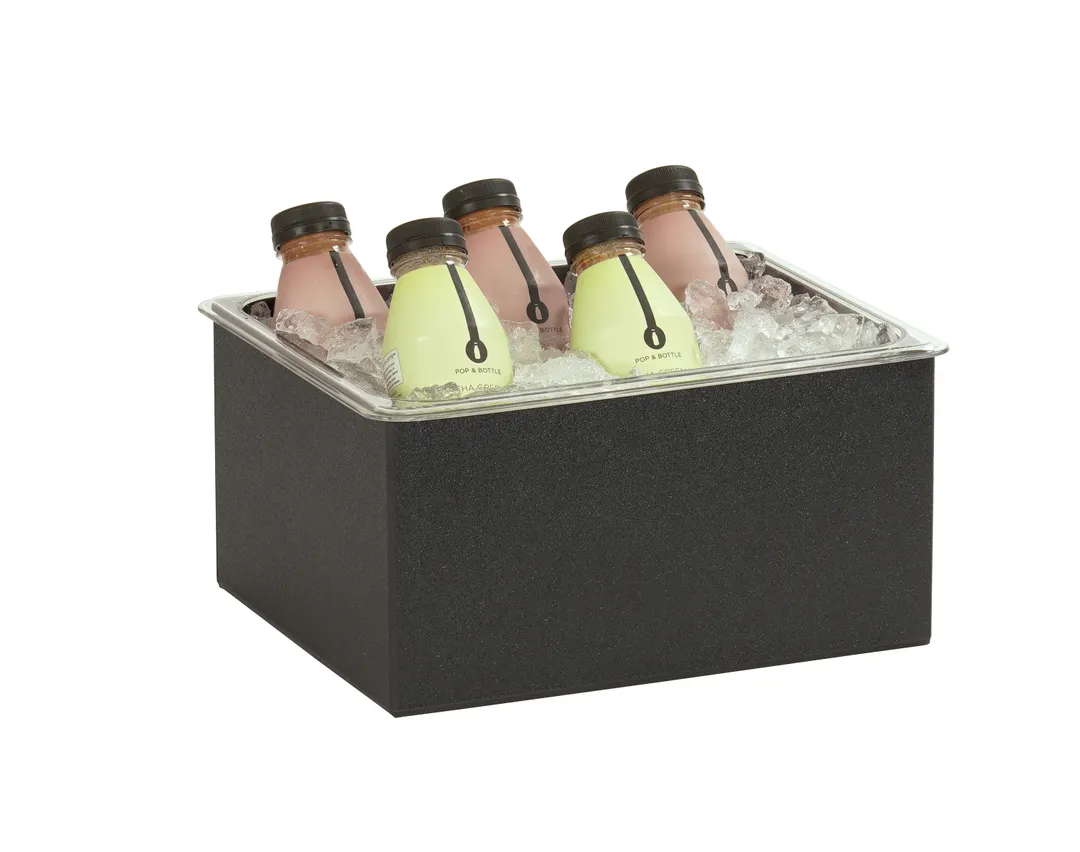 Cal-Mil 23712-10-13 Ice Housing, Complete 10"W x 12"D x 6"H with Water Pan & Liner, Fits 12" Long