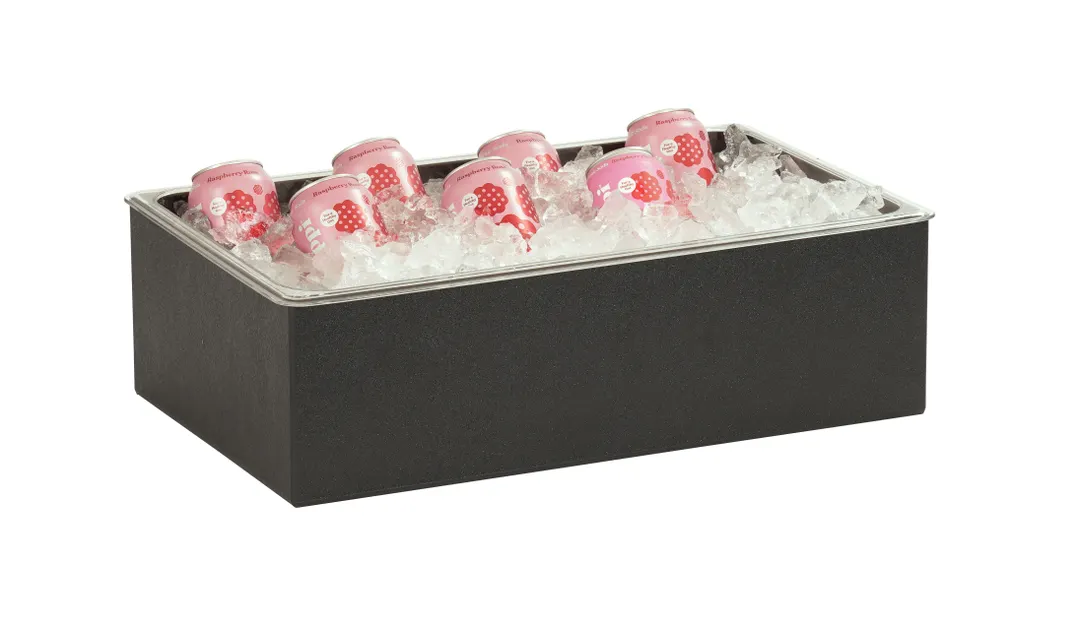 Cal-Mil 23712-12-13 Ice Housing, 12" W x 20" D x 6" H, Wood, Complete Set, Water Pan & Liner