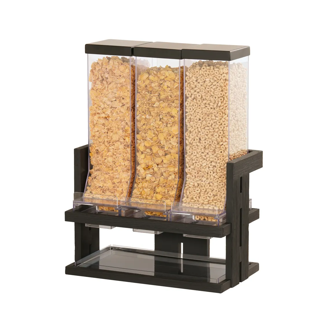 Cal-Mil 23728-3-13 Countertop Cereal Dispenser, 3-Dispensers, 17.5"W x 9.5"D x 24"H Wood Base