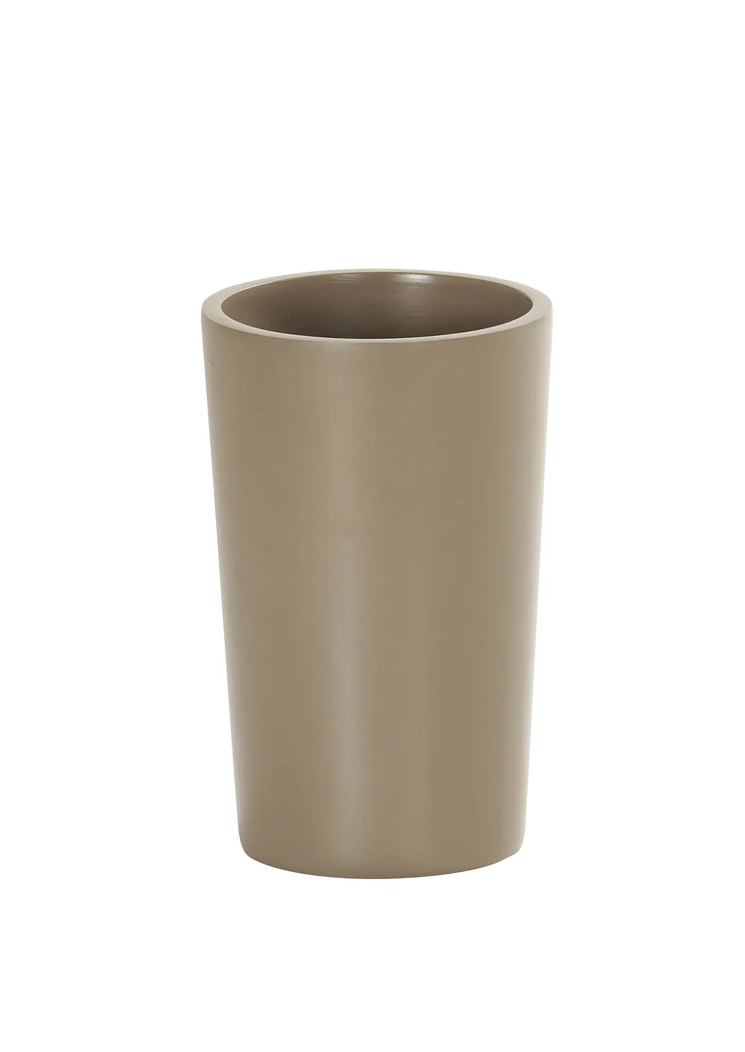 Cal-Mil 23742-4-125 Taupe Resin Cylinder Utensil Holder, 3.75" dia. x 5.75"H
