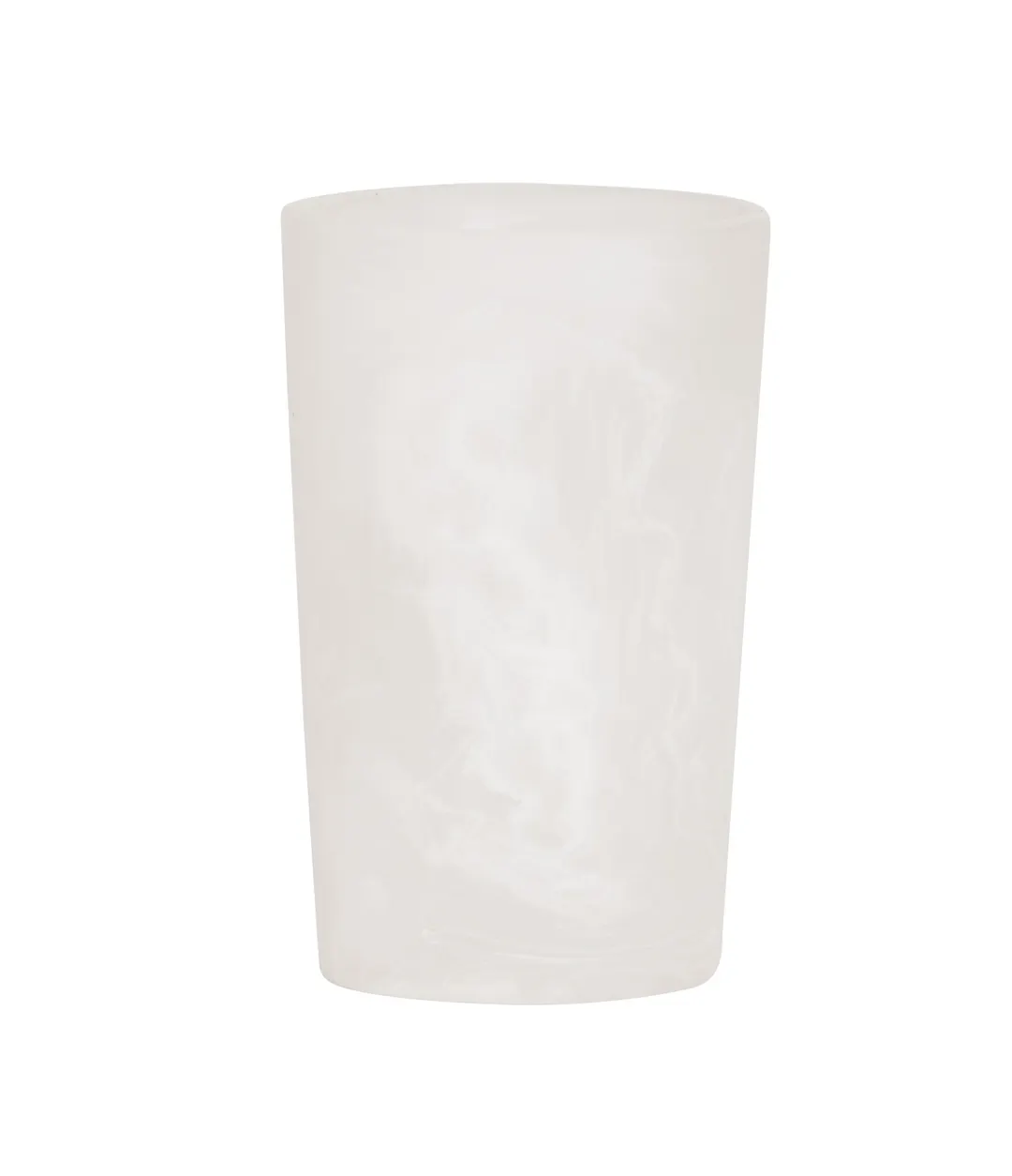 Cal-Mil 23742-4-126 White Marble Finish Resin Cylinder Utensil Holder, 3.75" dia. x 5.75"H
