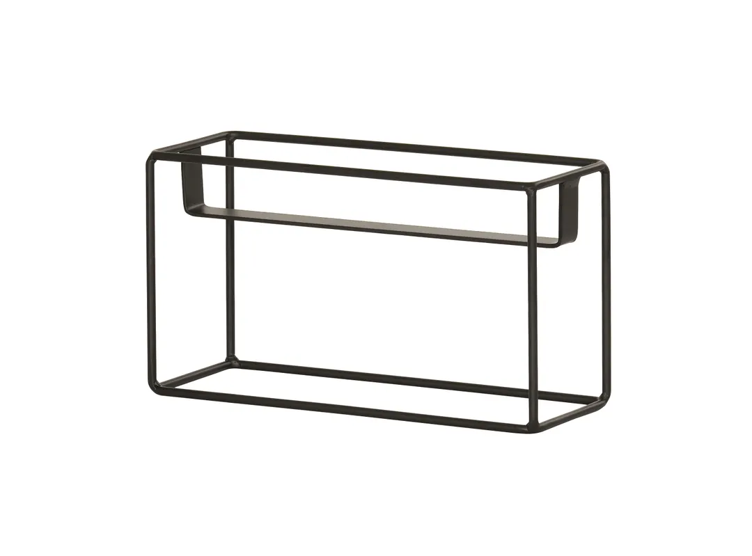 Cal-Mil 23747-9-13 3 Jar Holder, 12.5"W X 4.5"D X 9"H, Includes 3 Glass Jars, Black