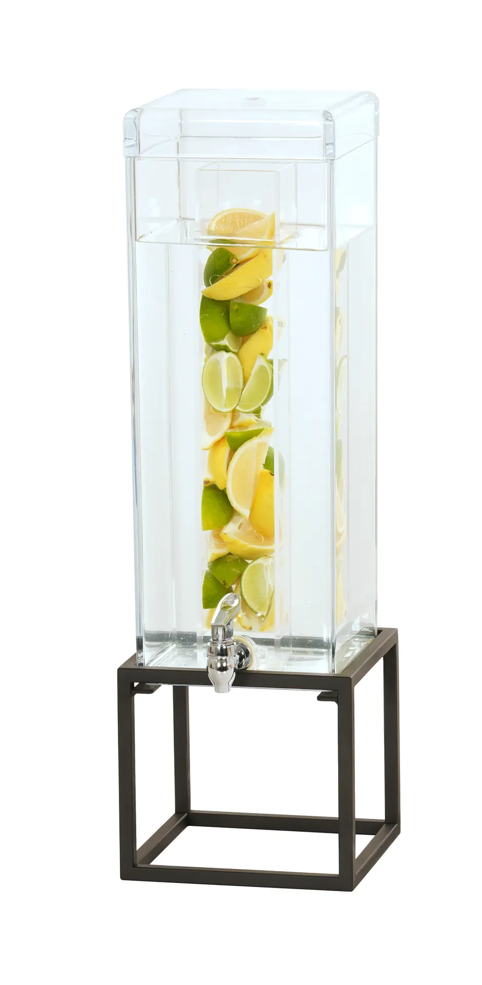 Cal-Mil 23750-3INF-13 Infusion Dispenser, 3-Gal Polycarbonate, Black Base, 8.25"W x 9.75"D x 25.75"H