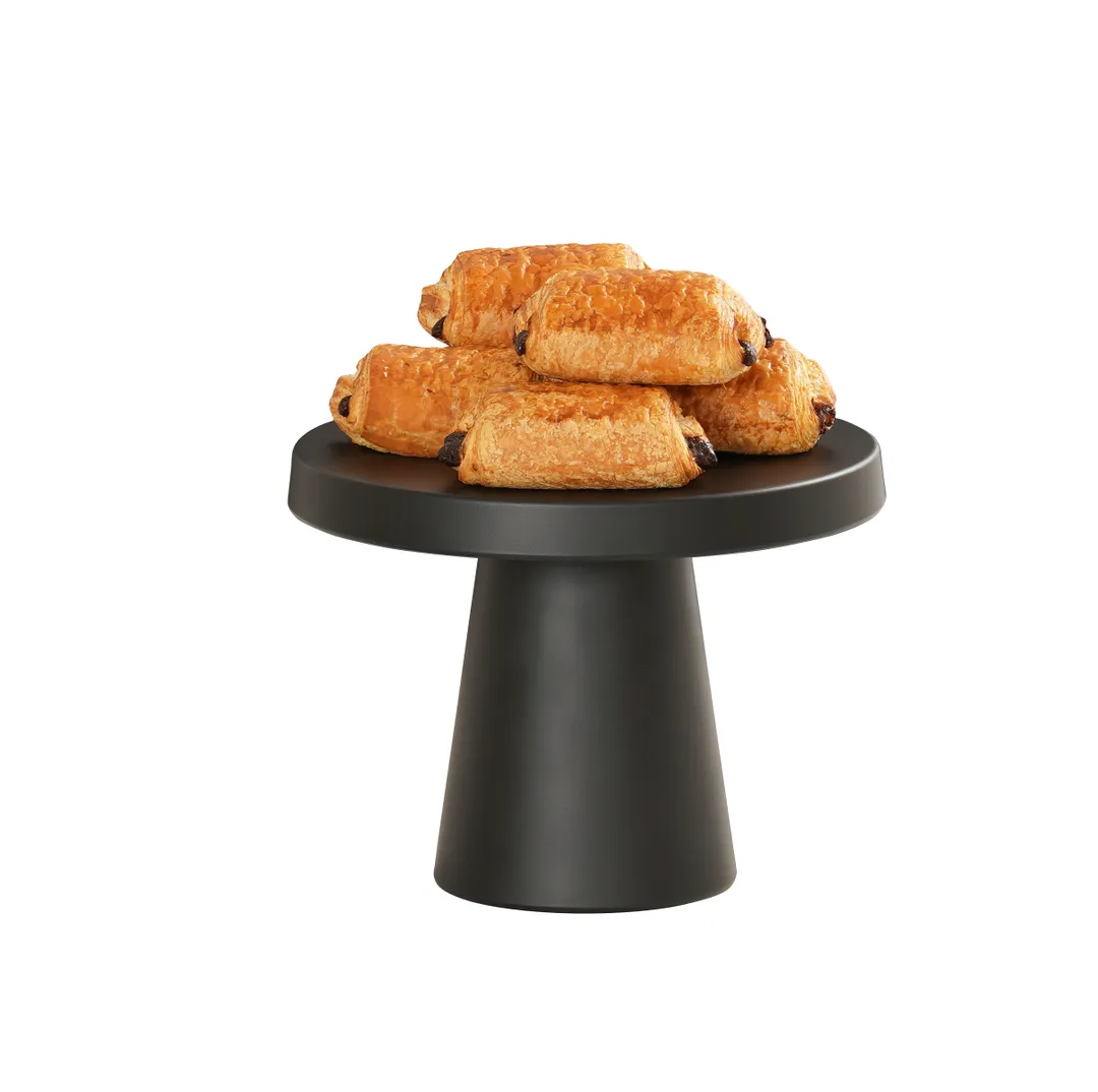 Cal-Mil 23755-107-13 Pedestal Stand, Black Melamine, 10.25" Diameter x 7.5" Height, Dishwasher Safe
