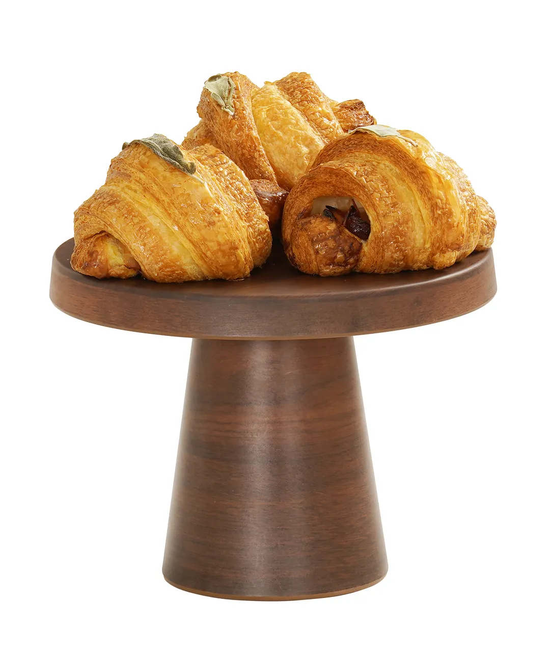Cal-Mil 23755-107-78 Melamine Pedestal Stand, 10.25" Dia x 7.5" H, Walnut Brown, Dishwasher Safe