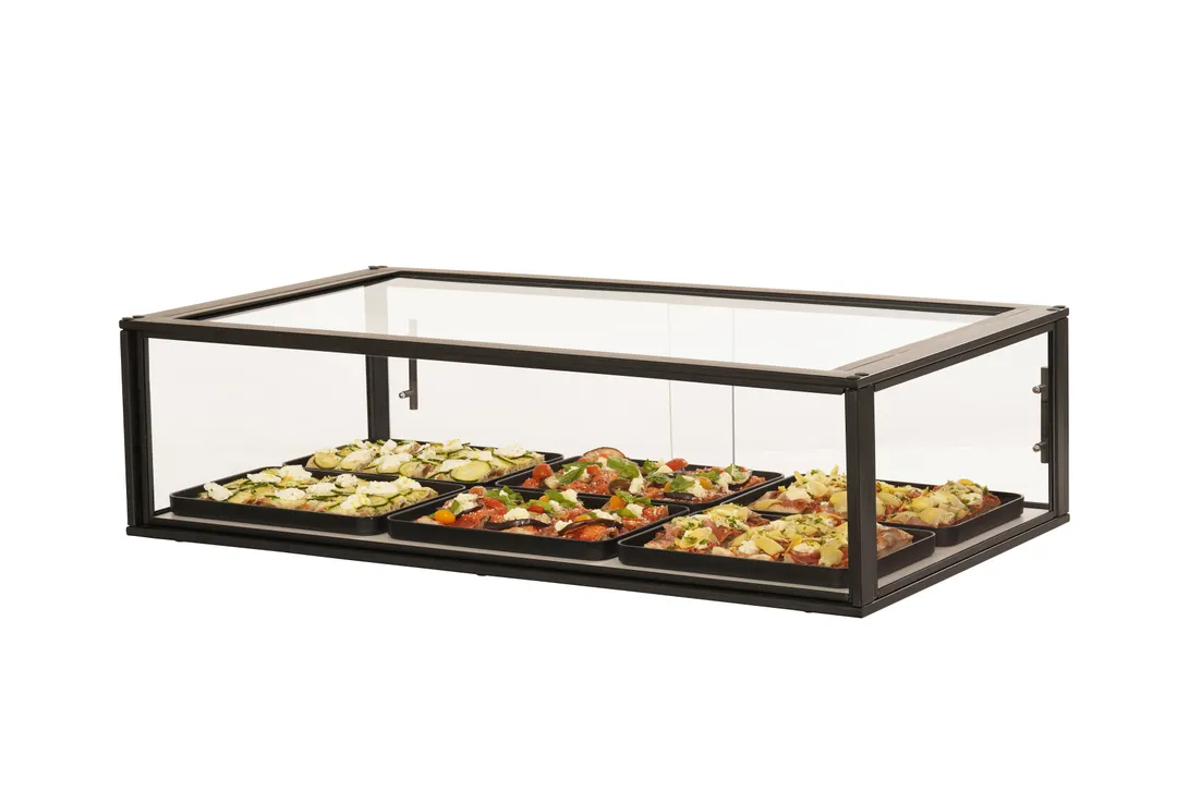 Cal-Mil 23765-1-13 Onyx Case, 1-Tier, Knockdown, 42"W X 24"D X 11"H
