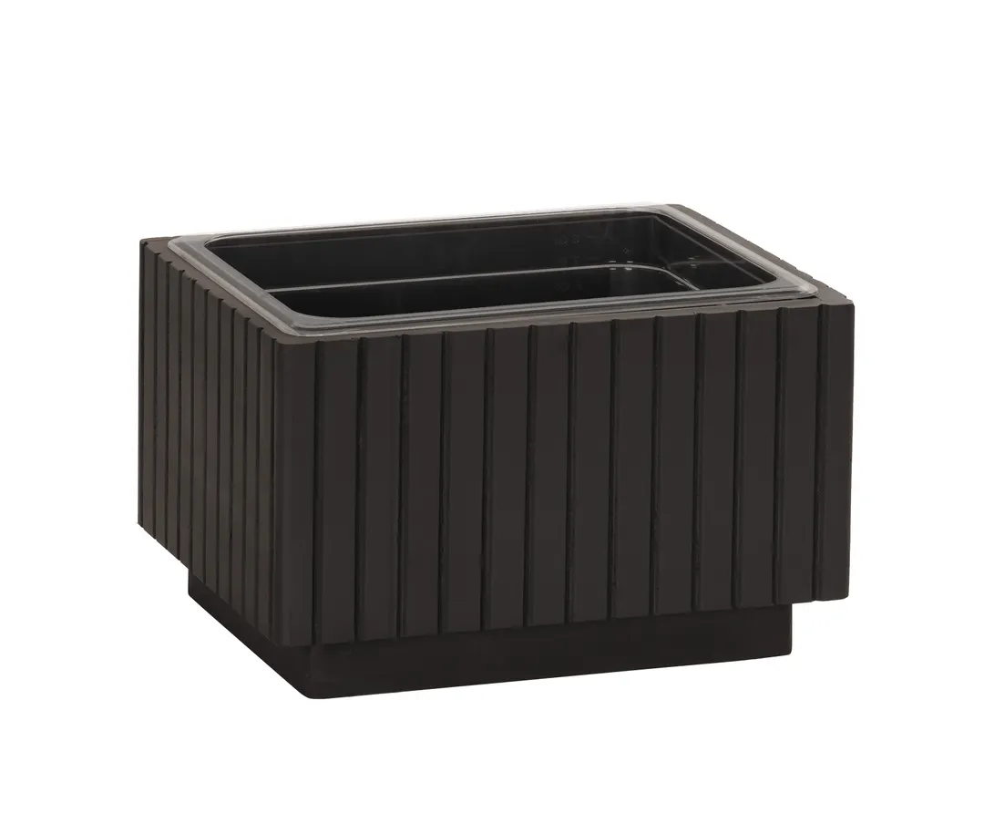 Cal-Mil 23784-10-13 Brooklyn Ice Housing, 10" W x 12" D x 7" H Rectangular Wood, Textured Finish