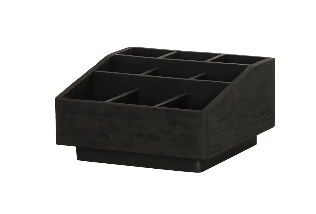 Cal-Mil 23789-13 Brooklyn Condiment Organizer, 12"W X 12"D X 6.5"H, Textured Wood Surface