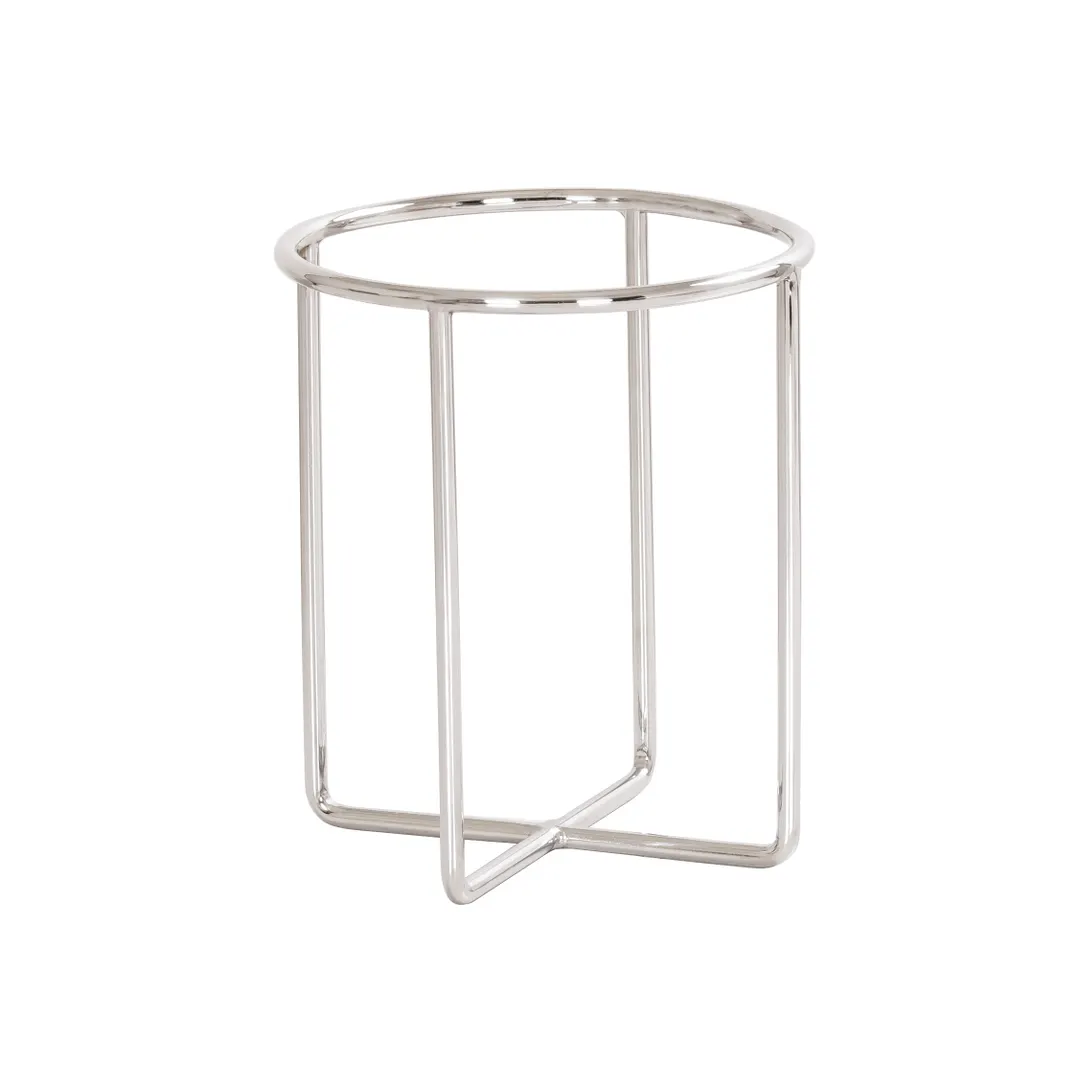 Cal-Mil 23791-10-49 Round Chrome Wire Display Riser, 8-Inch Dia., 10-Inch Height, 1-2 Step