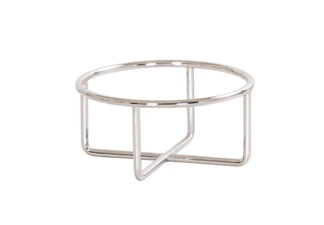 Cal-Mil 23791-4-49 Riser, 8" Dia. X 4"H, Round, Chrome