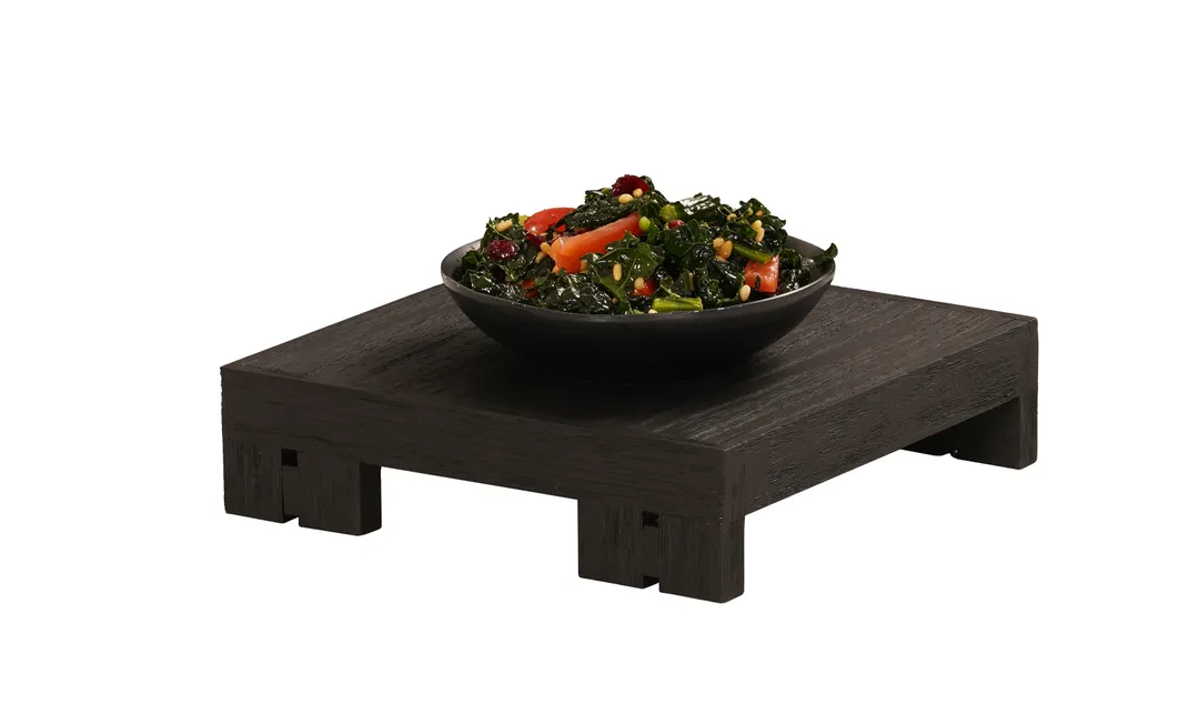 Cal-Mil 23794-3-13 Brooklyn Riser, 12"W X 12"D X 3"H, Square, Textured Wood