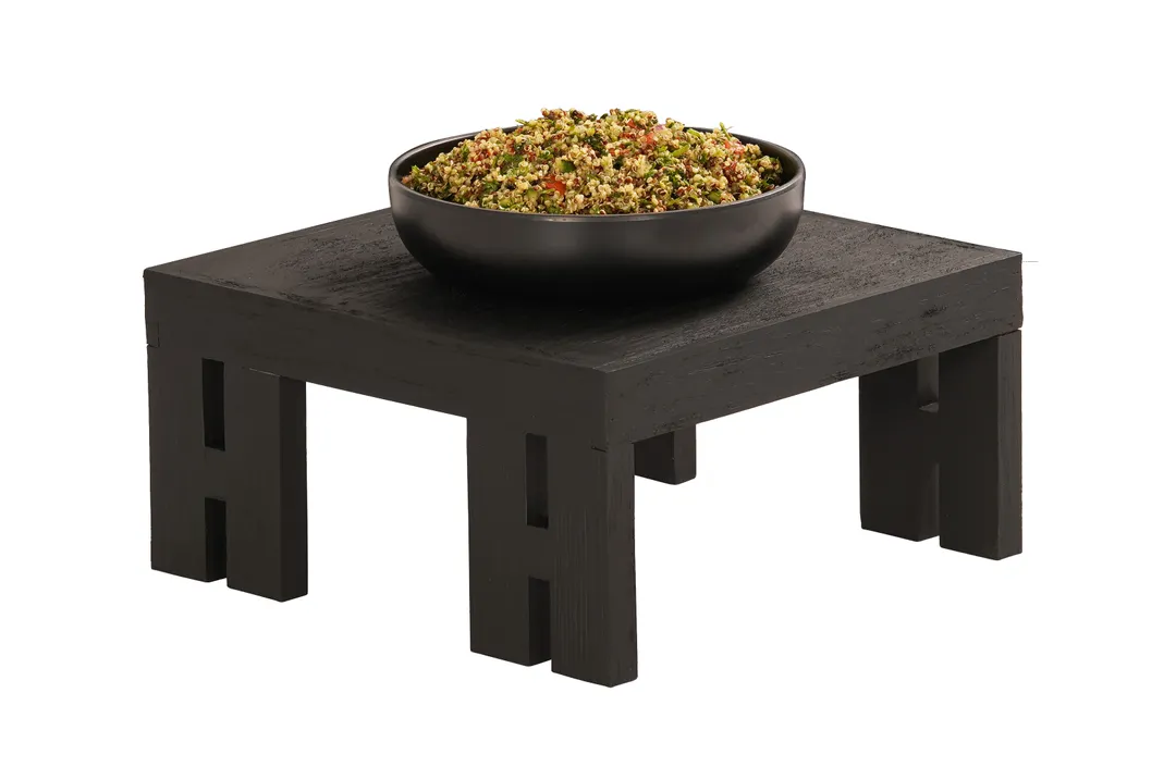 Cal-Mil 23794-6-13 Brooklyn Riser, 12"W X 12"D X 6"H, Square, Textured Wood