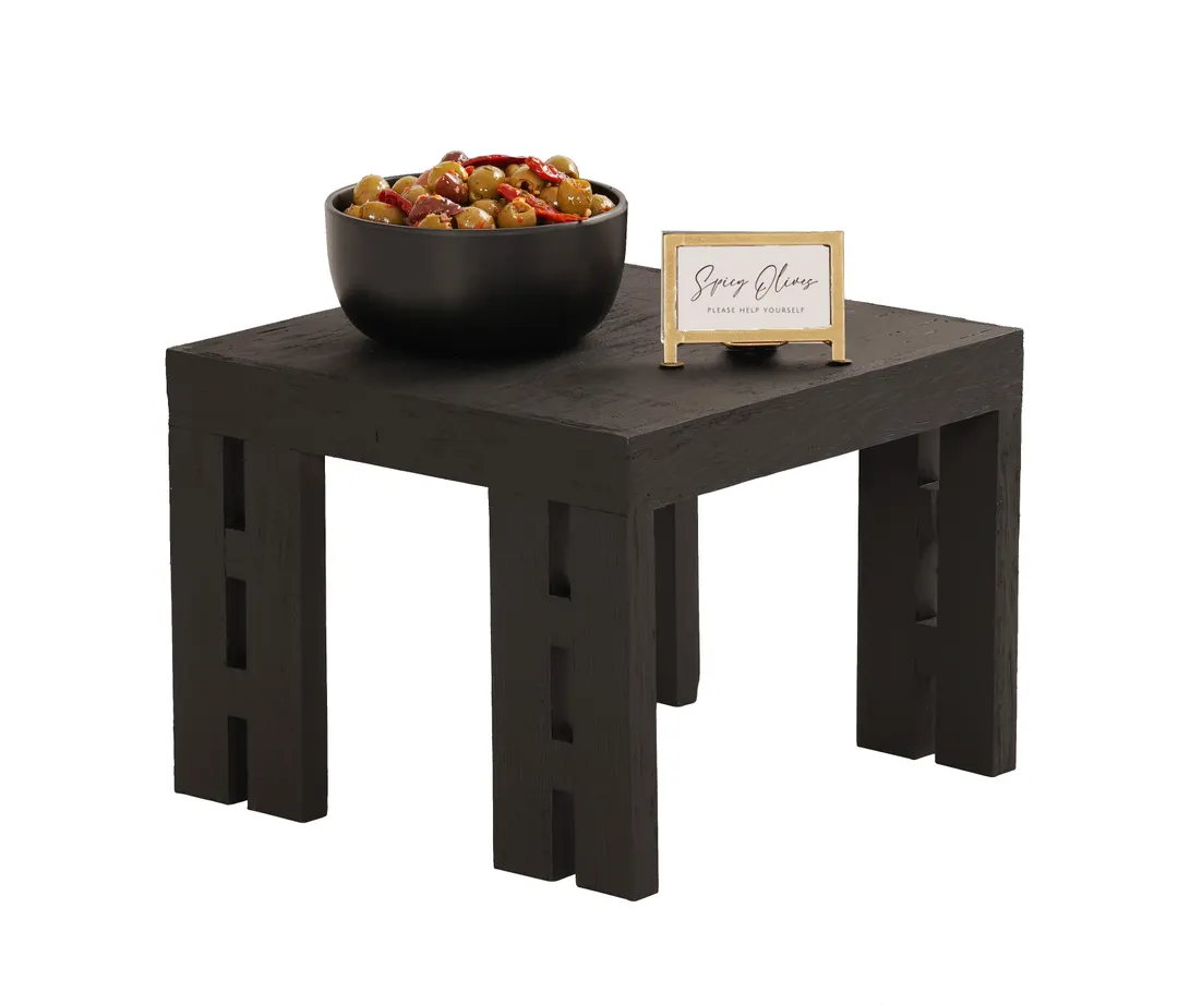 Cal-Mil 23794-9-13 Brooklyn Riser, 12"W X 12"D X 9"H, Square, Textured Wood