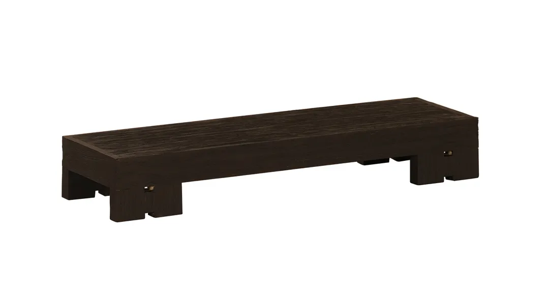Cal-Mil 23795-3-13 Brooklyn Riser, 20"W X 7"D X 3"H, Rectangular, Textured Wood