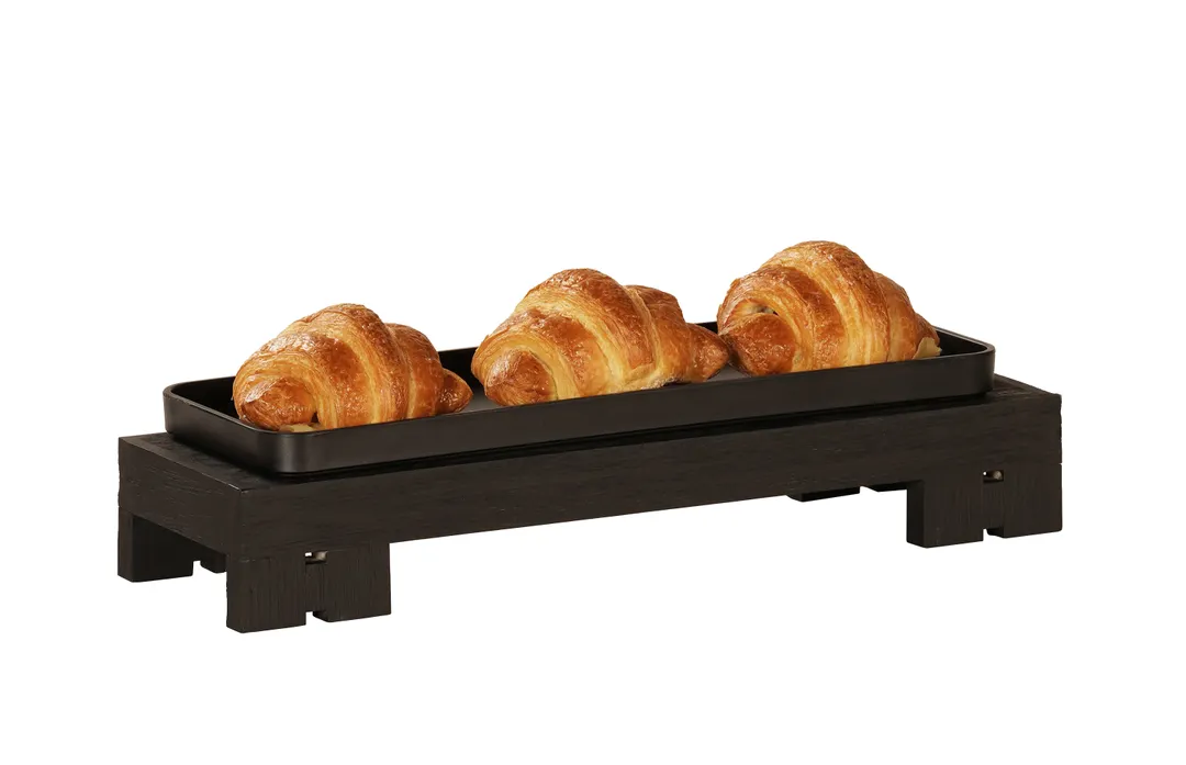 Cal-Mil 23795-3-13 Brooklyn Riser, 20"W X 7"D X 3"H, Rectangular, Textured Wood